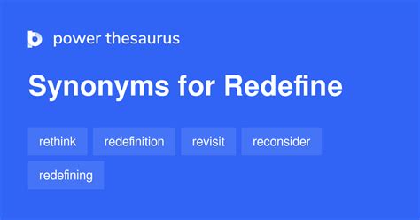 redefine synonym|word break for redefinition.